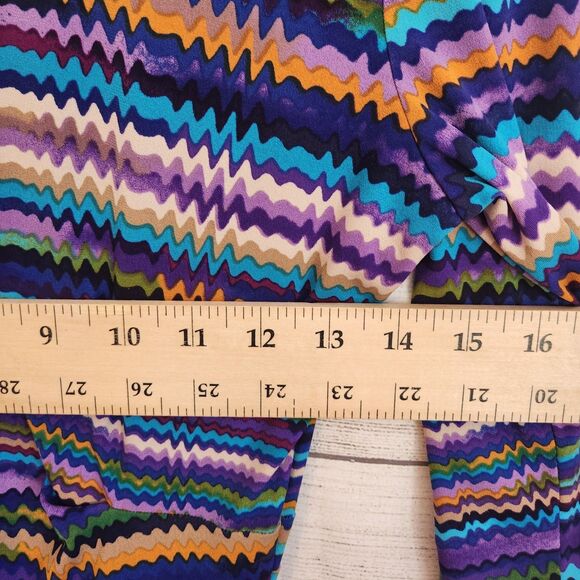 Calvin Klein S multicolor 70s strip long sleeeve jersey long dress - Picture 5 of 7